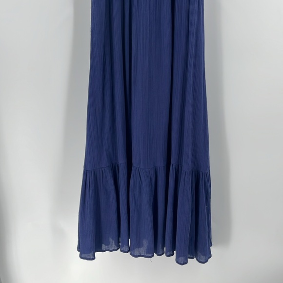 LoveShackFancy Katina Midnight Blue Maxi Dress Smocked Tiered Gauze Flowy M - Picture 10 of 14